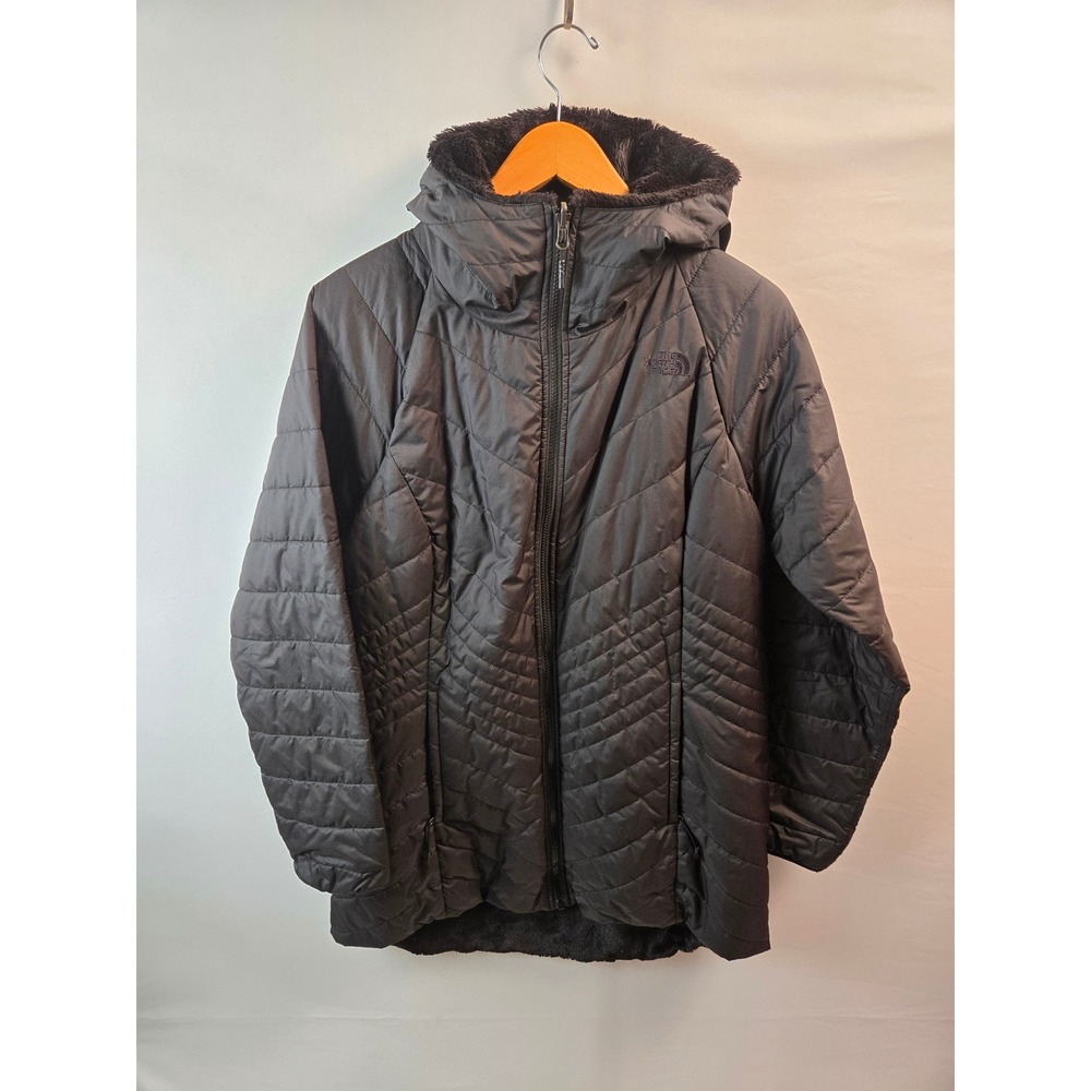 The North Face Mossbud Insulated Reversible Parka Jacket Black Womens XL